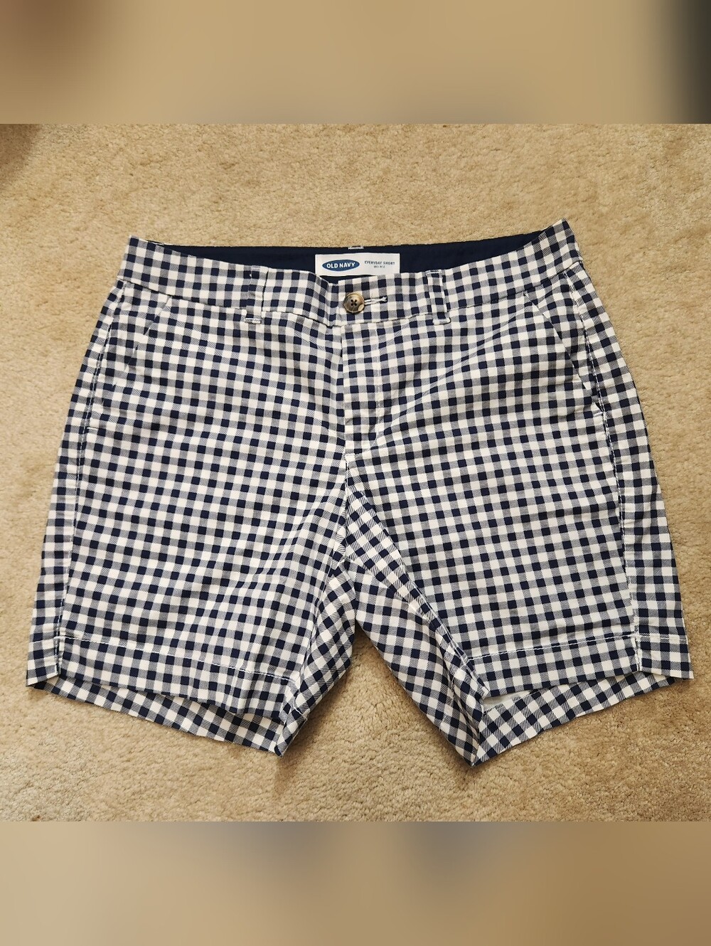 Old Navy Navy and White Gingham Shorts
